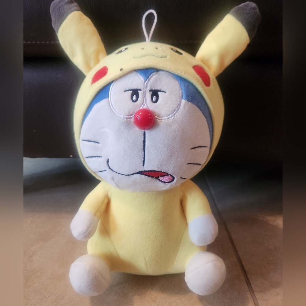 Doraemon Plush Toy Wearing a Pikachu Costume